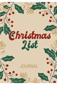 Christmas List Journal