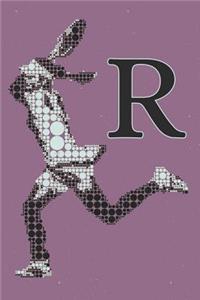 R Monogram Initial Tennis Journal