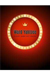 Word Yahtzee Score Notebook