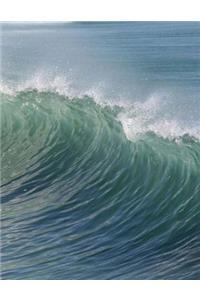 Wave Notebook Large Size 8.5 x 11 Ruled 150 Pages Softcover For Home School Offi