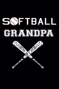 Softball Grandpa: Funny Softball Gift Notebook for Your Awesome Grandpa Lined Journal