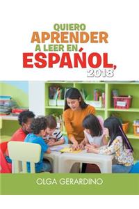 Quiero Aprender a Leer En Espaol, 2018