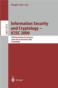 Information Security and Cryptology - Icisc 2000