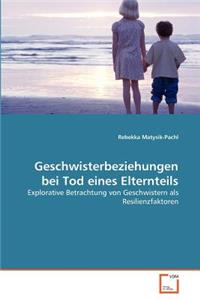 Geschwisterbeziehungen bei Tod eines Elternteils