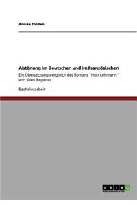 Abtönung im Deutschen und im Französischen