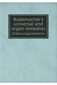 Rademacher's Universal and Organ Remedies Erfahrungsheillehre