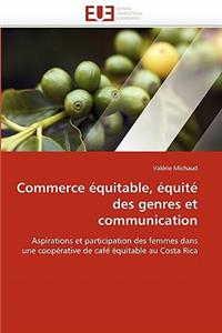 Commerce Équitable, Équité Des Genres Et Communication