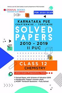 Oswaal Karnataka PUE Solved Papers II PUC Chemistry Book Chapterwise & Topicwise (For March 2020 Exam)