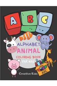 ABC Alphabet Animal Coloring Book For Kids