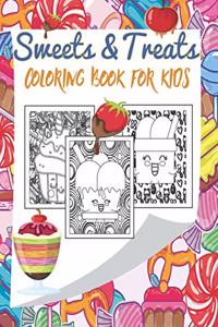 Sweets and Treats Coloring book For Kids