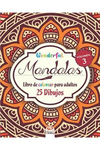 Wonderful Mandalas 3 - Libro de Colorear para Adultos