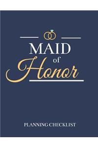 Maid Of Honor Planning Checklist