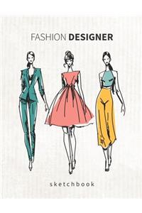 Fashion Design Journal Dot Grid Sketchbook Gift For Designer