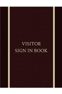 Visitor Sign In Book