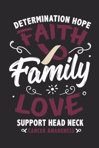 Determination Hope Faith Family Love Support Head Neck Cancer Awareness