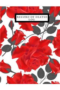 Record of Deaths Log