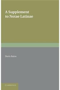 Supplement to Notae Latinae