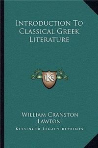 Introduction To Classical Greek Literature
