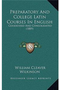 Preparatory And College Latin Courses In English