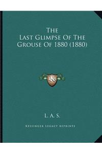 The Last Glimpse Of The Grouse Of 1880 (1880)