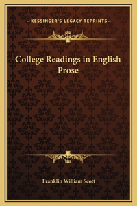 College Readings in English Prose