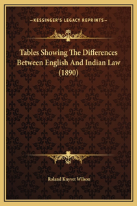 Tables Showing The Differences Between English And Indian Law (1890)