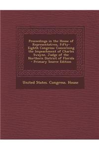 Proceedings in the House of Representatives, Fifty-Eighth Congress