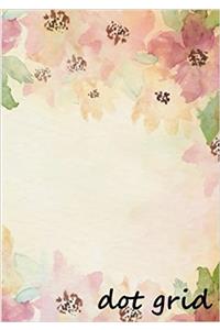 Dot Grid Notebook: Flower Painting 110 Dot Grid Pages, 7 X 10