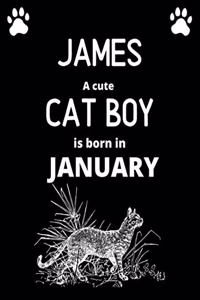 JAMES a cute cat boy is born in January