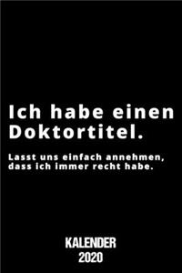 Kalender 2020 Doktortitel