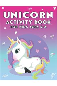 Unicorn Activity Book for Kids Ages 4-8