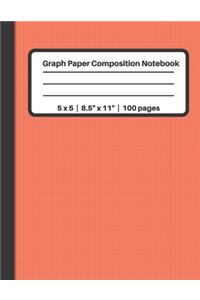 Graph Paper Composition Notebook 5 x 5 - 8.5