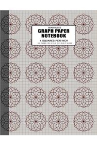 Graph Paper Notebook Quad Ruled: Grid Paper Journal 4x4, 160 Pages, Large Size 8.5 x 11 Inches, Math Graph Notebook for Students