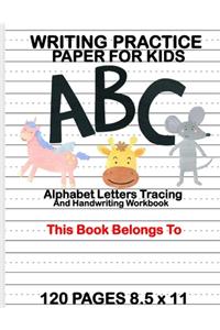Writing Practice Paper for Kids