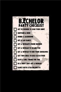 Bachelor party checklist