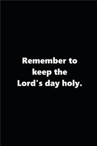 2020 Weekly Planner Religious Theme 3rd Commandment Modern Black White