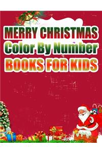 Merry Christmas Color By Number Books For Kids