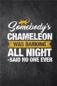 Somebody's Chameleon Was Barking All Night Said No One Ever