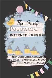 Internet Password Log Book