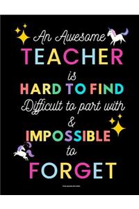 Teacher Appreciation Gifts Notebook