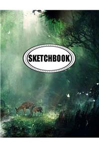 Sketchbook : Jungle: 120 Pages of 8.5 x 11 Blank Paper for Drawing, Doodling or Sketching (Sketchbooks)