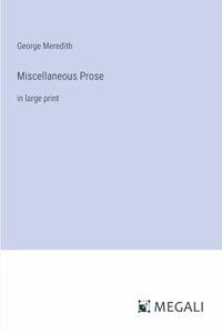 Miscellaneous Prose