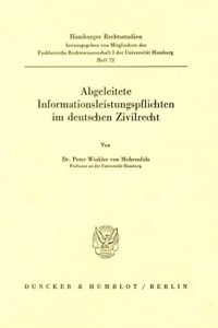 Abgeleitete Informationsleistungspflichten Im Deutschen Zivilrecht