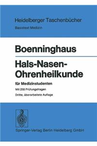 Hals-Nasen-Ohrenheilkunde Fur Medizinstudenten (3. Aufl.)