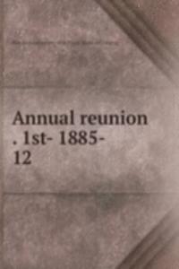 Annual reunion . 1st- 1885-