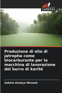 Produzione di olio di jatropha come biocarburante per la macchina di lavorazione del burro di karité