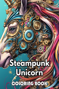 Steampunk Unicorn Coloring Book