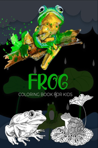 Frog coloring book for kids
