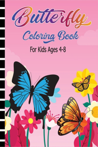 Butterfly Coloring Book for Kids Ages 4-8