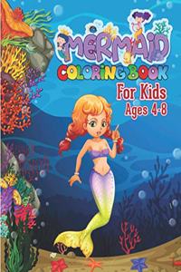 Mermaid Coloring Book for Kids Ages 4-8